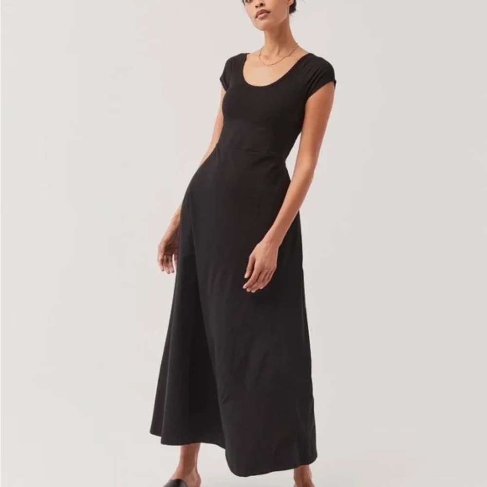 Pact Fit & Flare Crossback Maxi Dress Black Size XL